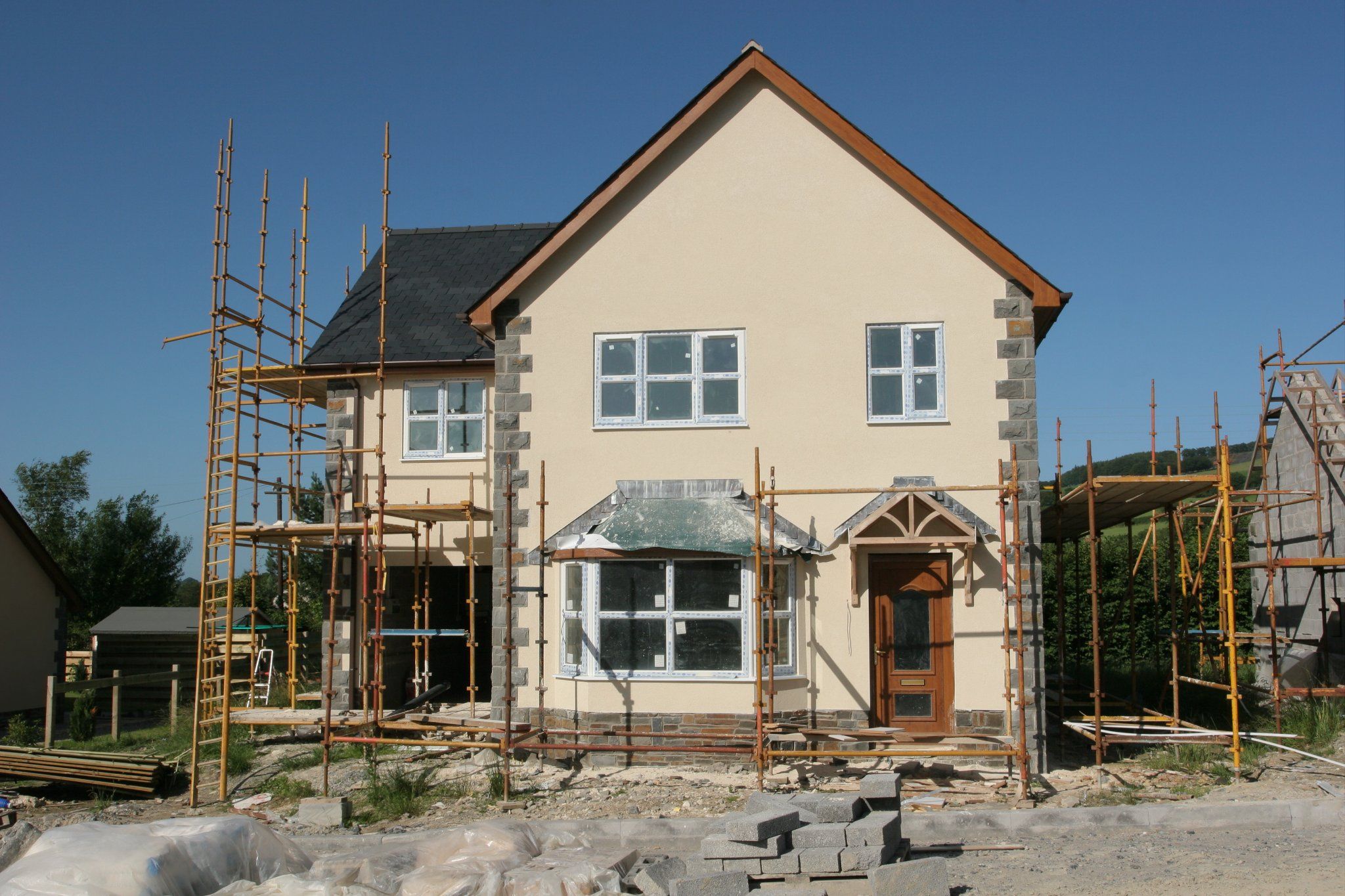 ravalement de façade d'une maison
