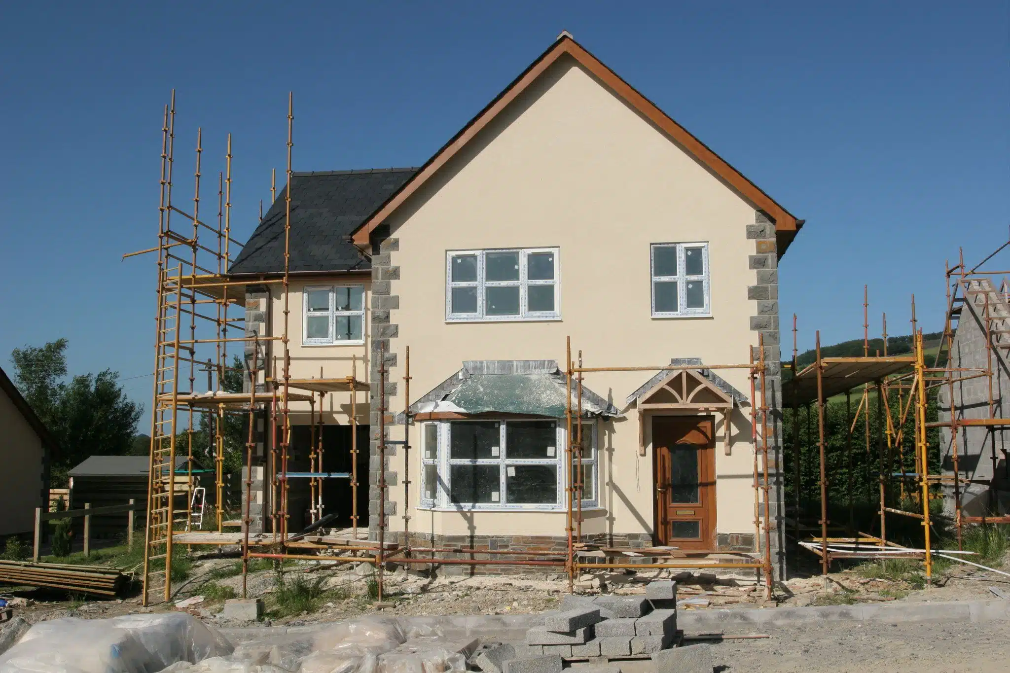 ravalement de façade d'une maison