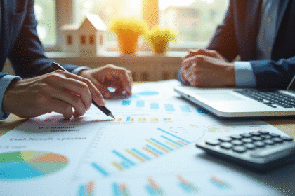 Comptable analysant documents d'investissement immobilier