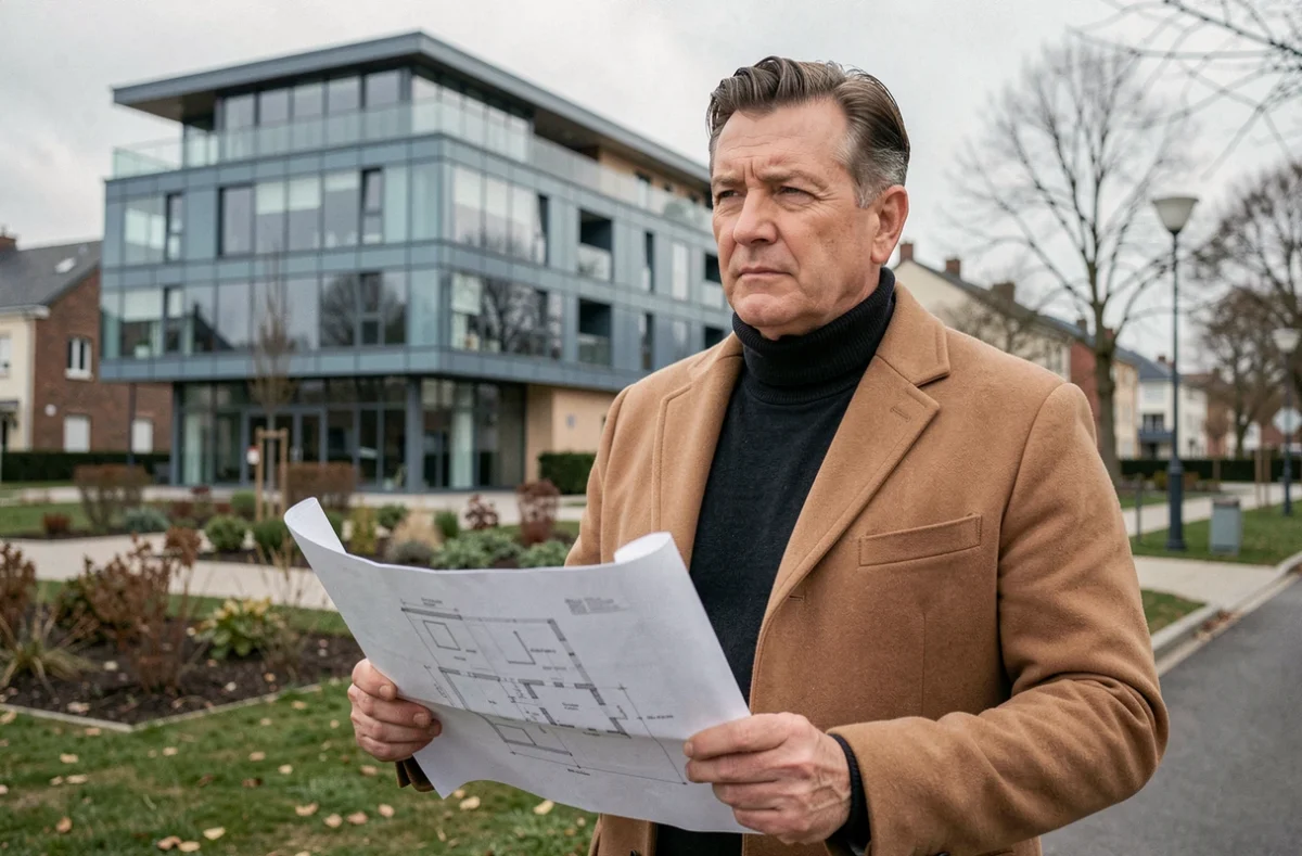 Promoteur du Groupe Duval devant un projet immobilier mixte dans le Val-d'Oise